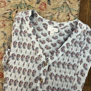 J Jill Paisley Button-Up Shirt